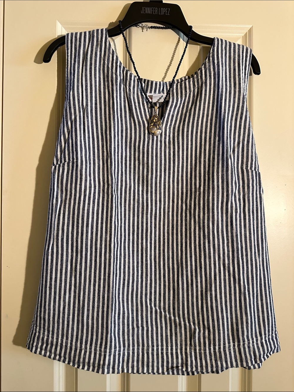 Liz Claiborne Striped Linen Tank Top